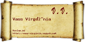 Vass Virgínia névjegykártya