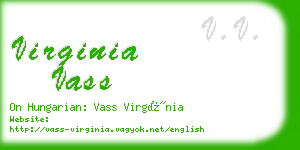 virginia vass business card